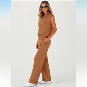Amazon Rust Wide Leg two piece with Relaxed Fit